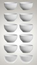 12 Tigelas Porcelana 500ml Cumbuca Caldo Sopa Açaí 12 Tigelas Porcelana 500ml Cumbuca Caldo Sopa Açaí