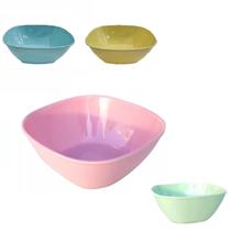 12 Tigelas Quadrada Bowl em Melamina Pote 300ml