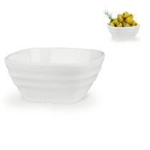 12 Tigelas Quadrada Ondulada 225ml Pote Melamina Finger Food