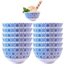 12 Tigelas Redonda em Melamina Bowl 400ml Pote Decorado