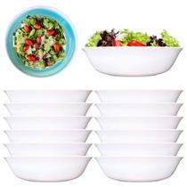 12 Tigelas Saladeira Bowl Grande Cumbuca em Melamina Verde 800ml