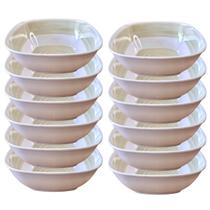 12 Tigelas Saladeira Grande Melamina 1,5L Espiral Luxo Bege 12 Tigelas Saladeira Grande Melamina 1,5L Espiral Luxo Bege