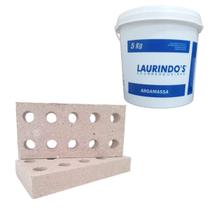 12 Tijolo Refratário + Massa Refratária Churrasqueira Forn 12 Tijolo Refratário + Massa Refratária Churrasqueira Forn