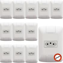 12 Tomada Simples Tramontina 10a Aria Parafuso não aparece Oculto + Brinde