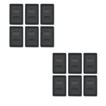 12 Tomadas Duplas 20a Tripolar 3pino Preto Fosco - Fame