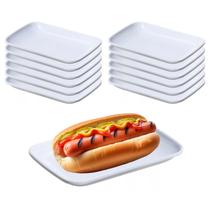 12 Travessas Petisqueira Bandeja Melamina Premium Prato 19cm 12 Travessas Petisqueira Bandeja Melamina Premium Prato 19cm