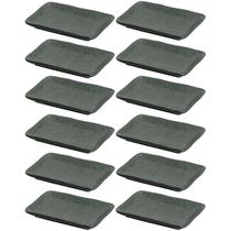 12 Travessas Porto Brasil 14x18cm Cerâmica Juta Verde Sushi Pratos para Entradas 12 Travessas Porto Brasil 14x18cm Cerâmica Juta Verde Sushi Pratos para Entradas