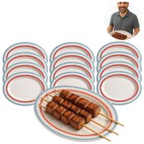 12 Travessas Prato Oval 30cm Melamina P/ Petiscos e Sushi