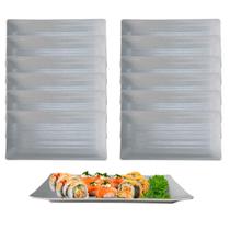 12 Travessas Retangular Petisqueira Melamina pra Servir 30cm