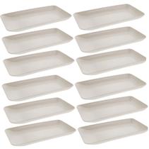 12 Travessas Retangular Prato Petisqueira 29x15cm para Sushi