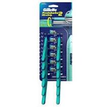 12 Un Aparelho De Barbear Gillette Ultragrip Móvel 2 Lâminas