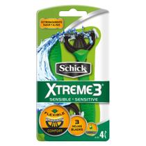 12 Un. Aparelho Schick Xtreme 3 Pele Sensível Verde .
