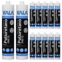12 Und Adesivo Selante Cola Poliuretano Pu Preto Kala 400gr 12 Und Adesivo Selante Cola Poliuretano Pu Preto Kala 400gr