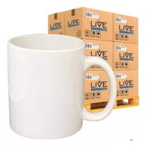 12 Und Caneca Branca Para Sublimação Live Aaa 325ml