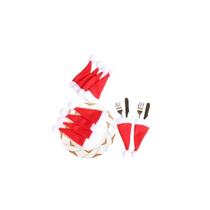 12 Unid. Enfeite De Natal Mini Gorro Papai Noel Para Talher 12 Unid. Enfeite De Natal Mini Gorro Papai Noel Para Talher