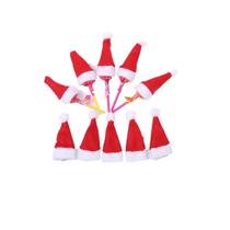 12 Unid. Enfeite De Natal Mini Gorro Papai Noel Para Talher