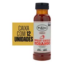 12 UNID - Molho Sweet Chilli Morango Poletto Gourmet 280g