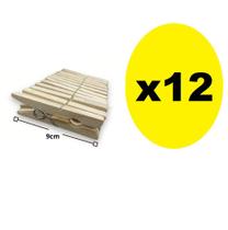 12 Unidades Prendedor De Roupa Gigante de Madeira 9cm 12 Unidades Prendedor De Roupa Gigante de Madeira 9cm