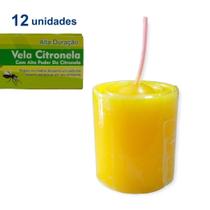 12 Vela Citronela Extra Forte Repelente Borrachudo Mosquito Inseto Alta Duração Perfumada - Envio Já