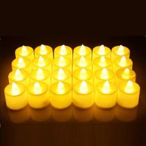 12 Vela Eletronica Led Simula Luz Acesa Decoração C/ Bateria