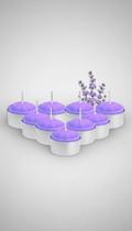12 Velas Aromáticas Rechaud Lavanda Decorativa 12 Velas Aromáticas Rechaud Lavanda Decorativa