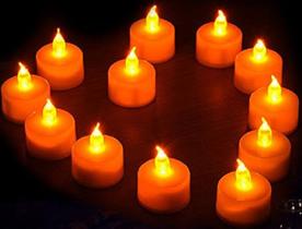 12 Velas Eletrônicas Led Amarelas Lindas Decorativas, Festa, Casamento, Decoração + 36 Baterias