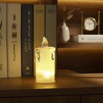 12 Velas Led Eletrônica Decorativa Acrilico Transparente Luz 12 Velas Led Eletrônica Decorativa Acrilico Transparente Luz