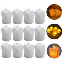 12 Velas Led Eletrônica Decorativa Simula Luzes Acesas