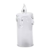 12 Velas LED Transparente Luz Eletrônica Decorativa 8cm