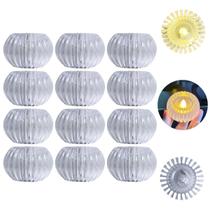 12 Velas Led Transparente Luz para Decoração 6cm