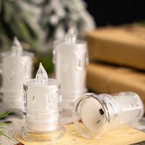 12 Velas Luz Led Eletrônica Transparente Decoração 12 Velas Luz Led Eletrônica Transparente Decoração