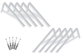 12 x Mão Francesa Suporte Vidro 10 Cm Prateleira + Parafusos e Buchas 12 x Mão Francesa Suporte Vidro 10 Cm Prateleira + Parafusos e Buchas