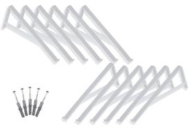 12 x Mão Francesa Suporte Vidro 15 Cm Prateleira + Parafusos e Buchas