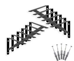 12 X Suporte Mão Francesa 20cm + Kit De Parafusos E Buchas