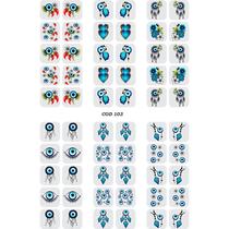 120 Adesivos 3d para unha OLHO GREGO COD S-2 120 Adesivos 3d para unha OLHO GREGO COD S-2