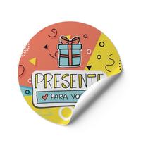 120 Adesivos Presente para você Vinil etiqueta redondos mimo Gratidão