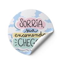 120 Adesivos Sorria sua encomenda chegou Vinil etiqueta redondos mimo Gratidão