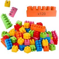 120 Blocos de Montar Educativo Grande brinquedo infantil blocks mega Encaixe Resistente 40 de cada