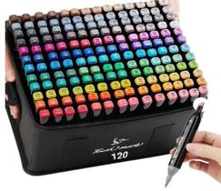 120 Canetas Marcadores para Colorir,Codificados por Cores - Caixa de Bônus. 120 Canetas Marcadores para Colorir,Codificados por Cores - Caixa de Bônus.