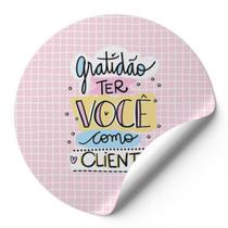 120 Etiquetas Adesivas Redondas Gratidão Ter Você Como Cliente Impressão De Alta Qualidade Quadriculado Rosa AD208 120 Etiquetas Adesivas Redondas Gratidão Ter Você Como Cliente Impressão De Alta Qualidade Quadriculado Rosa AD208