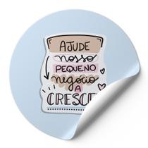 120 Etiquetas Auto Colante Adesivos Redondos Ajude Nosso Pequeno Negócio A Crescer Fundo Azul AD274 120 Etiquetas Auto Colante Adesivos Redondos Ajude Nosso Pequeno Negócio A Crescer Fundo Azul AD274
