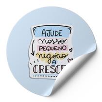 120 Etiquetas Auto Colante Adesivos Redondos Ajude Nosso Pequeno Negócio A Crescer Fundo Azul AD280 120 Etiquetas Auto Colante Adesivos Redondos Ajude Nosso Pequeno Negócio A Crescer Fundo Azul AD280