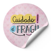 120 Etiquetas Auto Colante Adesivos Redondos Cuidado É Frágil Fundo Boho Rosa Com Corações AD00453 120 Etiquetas Auto Colante Adesivos Redondos Cuidado É Frágil Fundo Boho Rosa Com Corações AD00453