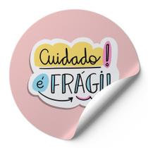 120 Etiquetas Auto Colante Adesivos Redondos Cuidado É Frágil Rosa Nude AD00442 120 Etiquetas Auto Colante Adesivos Redondos Cuidado É Frágil Rosa Nude AD00442