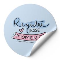 120 Etiquetas Auto Colante Adesivos Redondos Registre Esse Momento AD00304