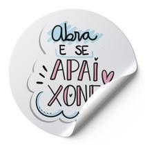 120 Etiquetas Redondas Adesivas Auto Colante Abra E Se Apaixone Modelo AD49