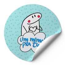 120 Etiquetas Redondas Adesivos Para Cliente Meme Bentô Um Mimo Para Tu Fundo Azul Turquesa Com Bolinhas AD00242 120 Etiquetas Redondas Adesivos Para Cliente Meme Bentô Um Mimo Para Tu Fundo Azul Turquesa Com Bolinhas AD00242
