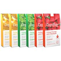 120 Folhas Pronta Corporal Depilflax Morango Hortelã Natural 120 Folhas Pronta Corporal Depilflax Morango Hortelã Natural