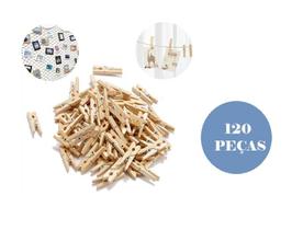 120 Mini Pregadores de Madeira Decorativo de Foto Varal Foto