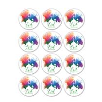 120 Pacote Decorativo Eid Mubarak Rótulos Ramadan Stickers Round for Art DIY Craft - Style 11